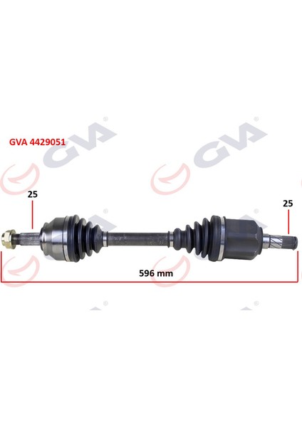 Komple Aks Sol Doblo 1.6 Mjt At/mt 10- 596MM Gnzrz