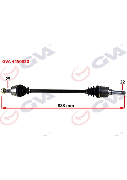 Komple Aks Sağ Bipper 1.4 Hdi 07 883MM Gnzrz