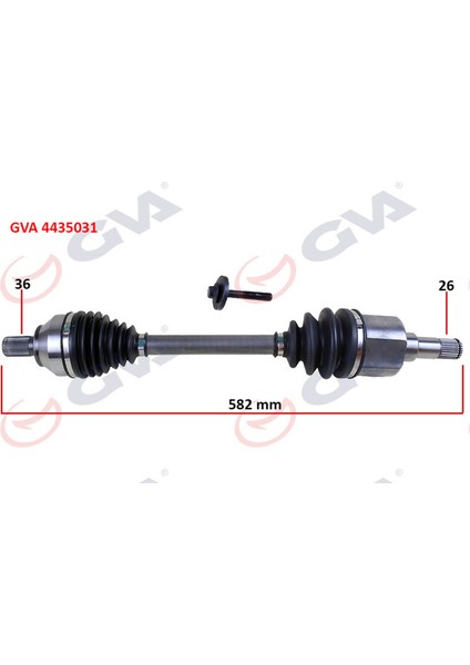 Komple Aks Sol Focus 2 04-12 1.6 Tdci-Volvo 1.6d 05-12 582MM Gnzrz