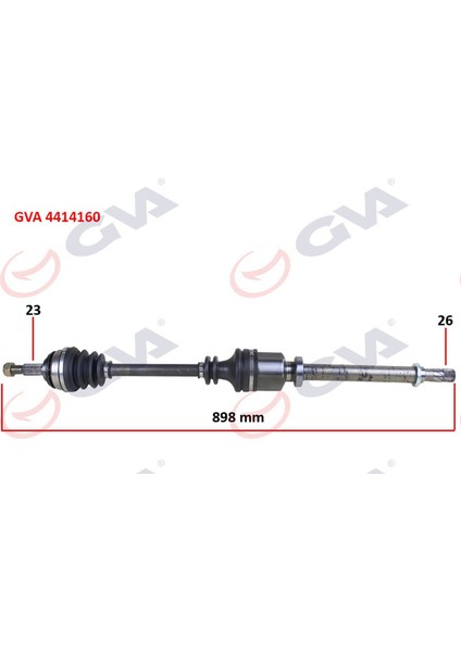 Komple Aks Sağ Clio Iii 1.5 Dci 05- Logan 1.4-1.6-1.5 Dci 07- 897MM Gnzrz