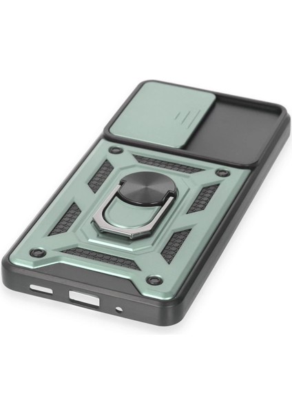 Samsung Galaxy S20 Fe Kılıf Pars Lens Yüzüklü Silikon - Yeşil Ferrg