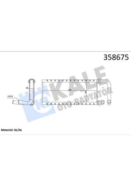 Kalorifer Isuzu Npr 75 Borulu 26MM Brazing Al-Al Gnzrz