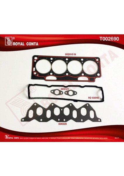 Üst Takim Conta Std. Keçesiz R11 Flash 1700 F2N Gnzrz