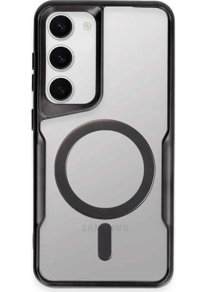 Apple iPhone 16 Pro Max Kılıf Daisy Simli Magsafe Kapak - Siyah Gnzrz
