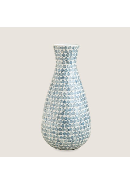 Hanoi Vazo 56 cm Beyaz/açık Mavi