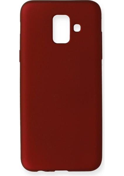 Samsung Galaxy A6 2018 Kılıf First Silikon - Bordo Ferrg