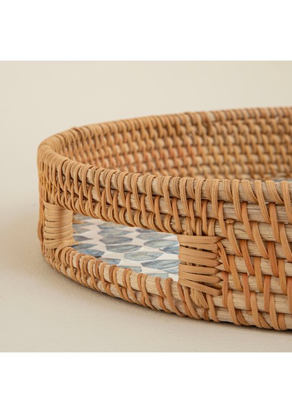 Hanoi Dekoratif Tepsi 37 cm Beyaz/açık Mavi modelleri