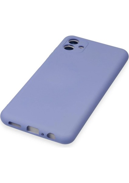 Samsung Galaxy A04E Kılıf Nano Içi Kadife Silikon - Lila Ferrg