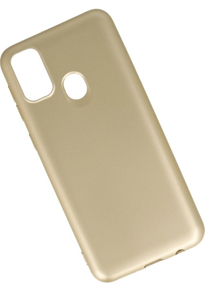 Samsung Galaxy M30S Kılıf First Silikon - Gold Ferrg