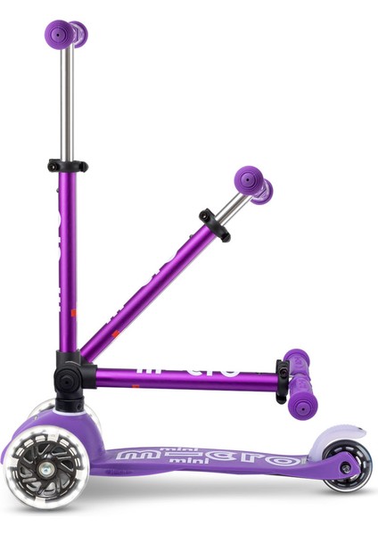 Scooter Mini Micro Deluxe Foldable LED Purple MMD199