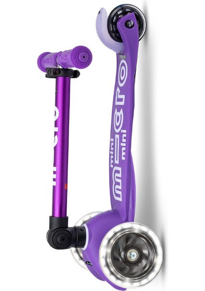 Scooter Mini Micro Deluxe Foldable LED Purple MMD199