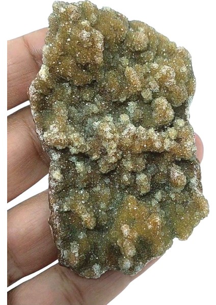 Luxury Ikizce Krisopras Kristali Yeşil Kahve Renkli Bordial Oluşumlu Eşsiz Koleksiyonluk 50 gr Mineral 1 Adet