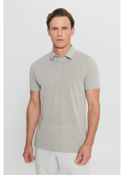 Pamuklu Slim Fit Dar Kesim Polo Yaka Tişört