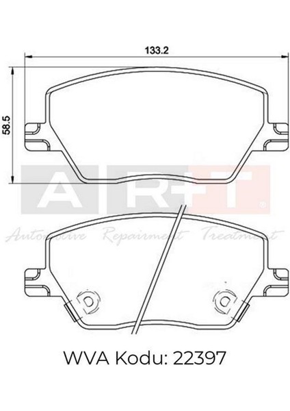 On Balata Fiat Egea 16 1.0 1.3 Mtj 1.4 1.6 1.6d K:19 mm G:133 mm Y:58.5 mm Küçük Tip Gnzrz