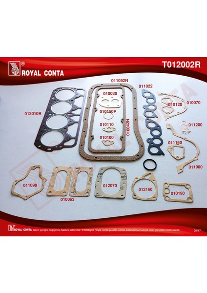 Motor Takim Conta Süper Keçesiz M131 Dkş 1600 Gnzrz