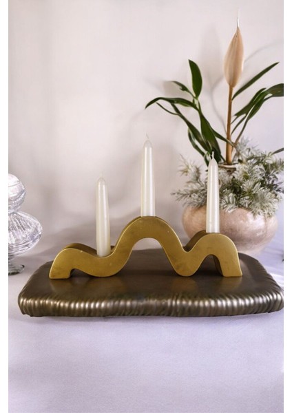 Luxury Şamdan Mumluk Dekoratif Mumluk Tealight Mumluk Altın Eskitme Renk Model 13 1 Adet