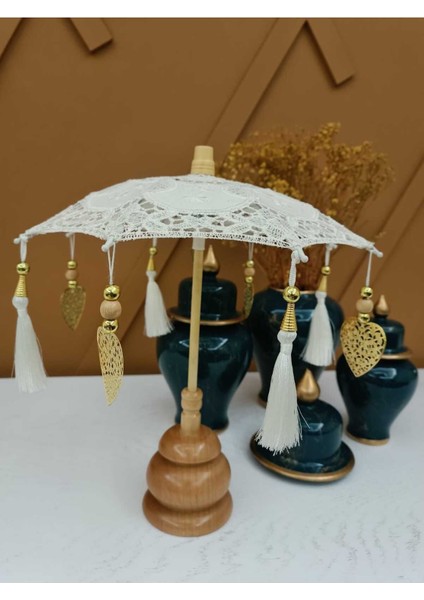 Luxury Bali Şemsiye Dantel Dekoratif 33 cm 1 Adet fiyatları