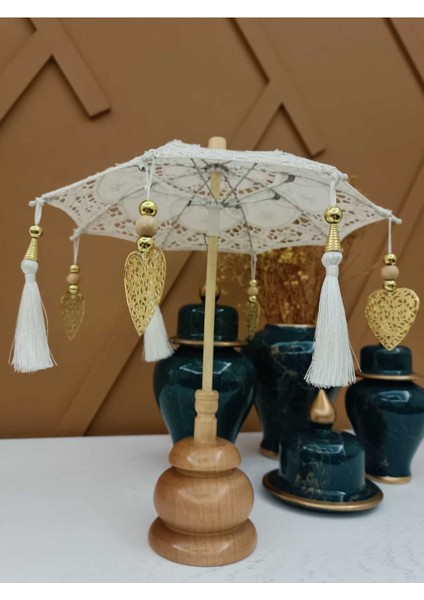 Luxury Bali Şemsiye Dantel Dekoratif 33 cm 1 Adet modelleri