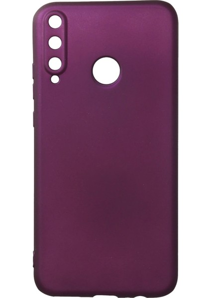 Huawei P40 Lite E Kılıf First Silikon - Mürdüm Ferrg