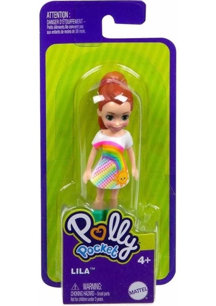 3'lü Set Polly Pocket Lila Shani Gökkuşağı Mor Çiçek Elbiseli Siyah Kahverengi Saçlı Gözlüklü Mattel 1 Adet fırsatları