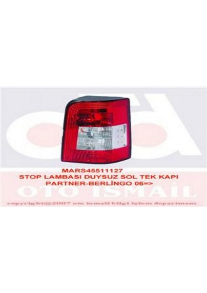 Stop Lambasi Duysuz Sol Tek Kapi Partner-Berlingo 06 Gnzrz