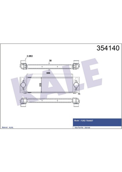 Turbo Intercooler Radyatoru Ford Transit 2.2 135 140PS 11 3.2 200PS Tdci 06 Gnzrz