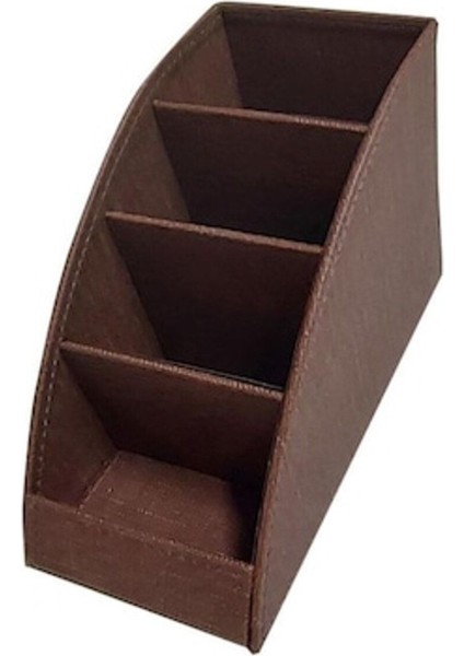 Luxury Organizer Masa Üstü Kalemlik Beyoğlu Serisi Deri Bordo 11X20X9.5CM DD-1212 1 Adet