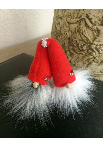 Luxury Sevimli El Yapımı Noel Baba Cücesi Yılbaşı Ev Süsleri Dekor Örgü Cüce 1 Adet