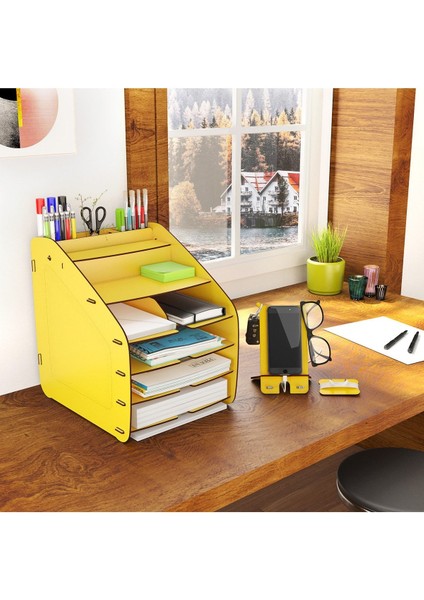 Luxury Design Otto Fx Large Modest 6 Renk A4 Evrak Rafı Masaüstü Organizer 1 Adet