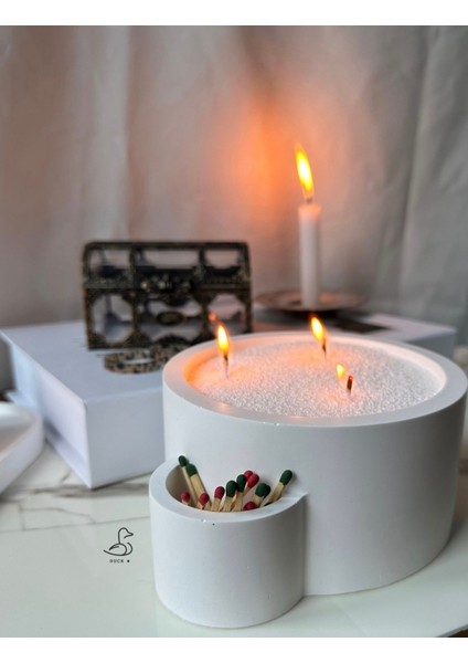 Luxury Dairesel Dekoratif Mumluk (Inci Toz Mum Dahil) 1 Adet