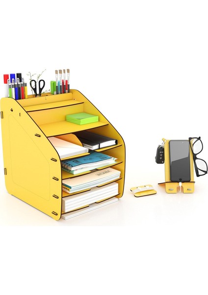 Luxury Design Otto Fx Large Modest 6 Renk A4 Evrak Rafı Masaüstü Organizer 1 Adet