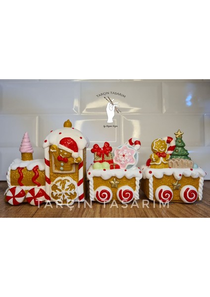 Luxury Kurabiye Adam Biblo/dekor,kurabiye Tren Set,gingerman,sunum,yeni Yıl (Handmade) 1 Adet