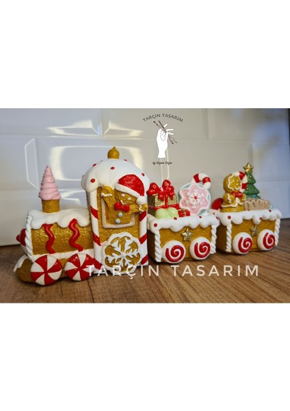 Luxury Kurabiye Adam Biblo/dekor,kurabiye Tren Set,gingerman,sunum,yeni Yıl (Handmade) 1 Adet