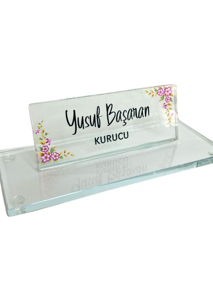 Luxury Kişiye Özel Kristal Masa Isimliği Uv Baskılı Ads-03 1 Adet