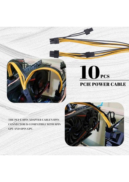 8 Pin Pcıe'den Çift Pcıe'ye 8 (6+2) Pin Güç Kablosu Veri Kablosu Ayırıcı (Yurt Dışından) fiyatları