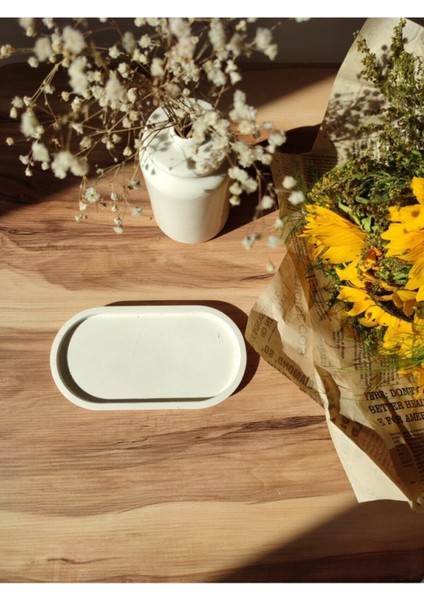 Luxury Dekoratif Oval Tabak,takı Tabağı, Mum Tabağı, Organizer Mumluk, Palo Santo Tütsülük 1 Adet