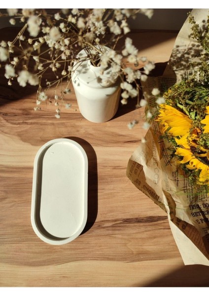 Luxury Dekoratif Oval Tabak,takı Tabağı, Mum Tabağı, Organizer Mumluk, Palo Santo Tütsülük 1 Adet