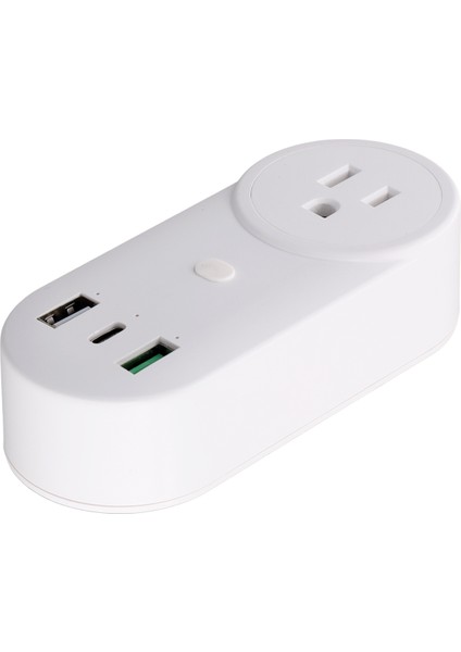 Akıllı Soket Wifi Fişi 16A 2 Delikli Usb+Tip-C Abd Fişi (Yurt Dışından)