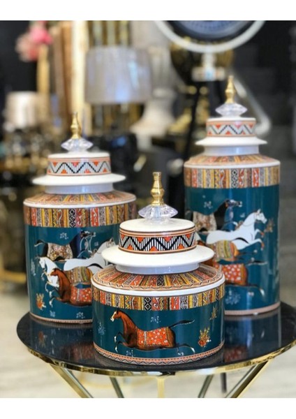 Luxury Şah Küp Mavi Atlı 1 Adet