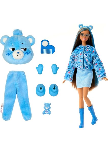 Luxury Cutie Reveal Care Bears Series - Grumpy Bear (Brunette) 1 Adet