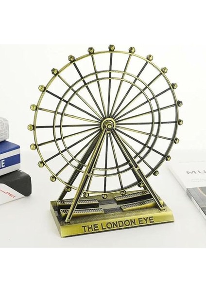 Luxury Vintage Metal The London Eye Biblo Antik Bronz Dönebilen Hediyelik Süs Eşyası 22 cm 1 Adet