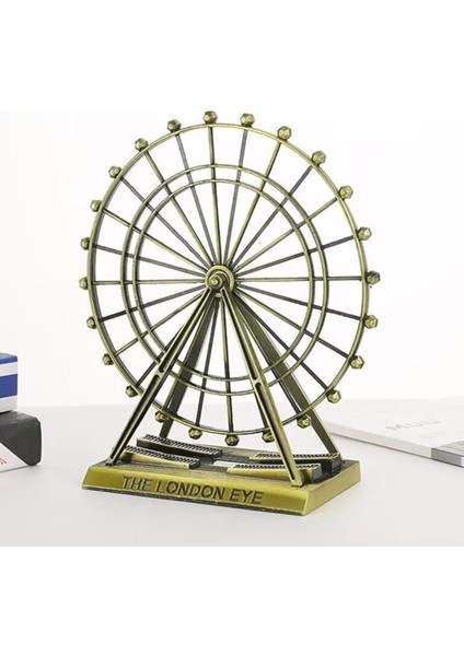 Luxury Vintage Metal The London Eye Biblo Antik Bronz Dönebilen Hediyelik Süs Eşyası 22 cm 1 Adet modelleri