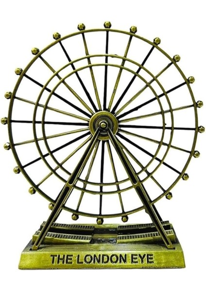 Luxury Vintage Metal The London Eye Biblo Antik Bronz Dönebilen Hediyelik Süs Eşyası 22 cm 1 Adet fırsatları