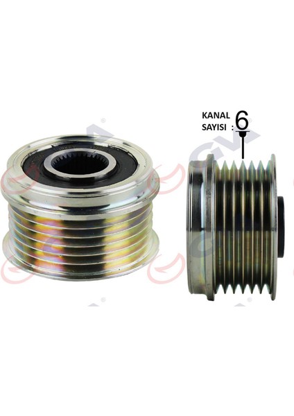 Alternatör Kasnaği Rulmanli Astra H-Combo-Corsa C-D-Meriva 1.3cdti-Doblo-Grande Punto-Linea 1.3mtj Gnzrz