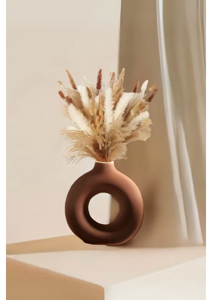 Luxury Iskandinav Tarzı Bohem 12 cm Vazo Pinterest Pampas Vazosu Dekoratif Salon Aksesuarı Masa Süsü 1 Adet