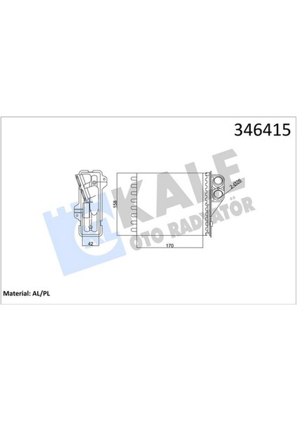 Kalorifer Radyatörü [ Dacia Logan 2005- , Duster 10- , Sandero 2010- ] Gnzrz