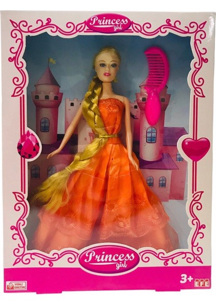 Luxury Rapunzel Saçlı Prenses Oyuncak Bebek 1 Adet