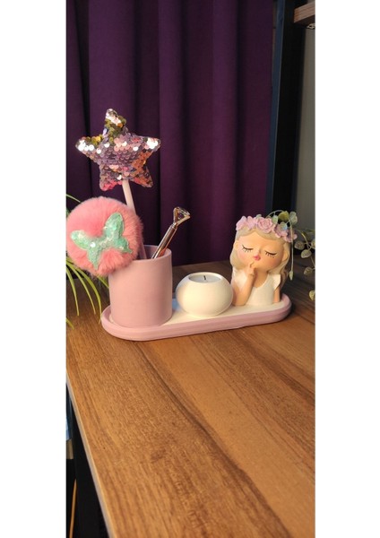 Luxury Masa Üstü Kalemlik , Saksı , Mumluk , Hediyelik Set ,dekor 1 Adet