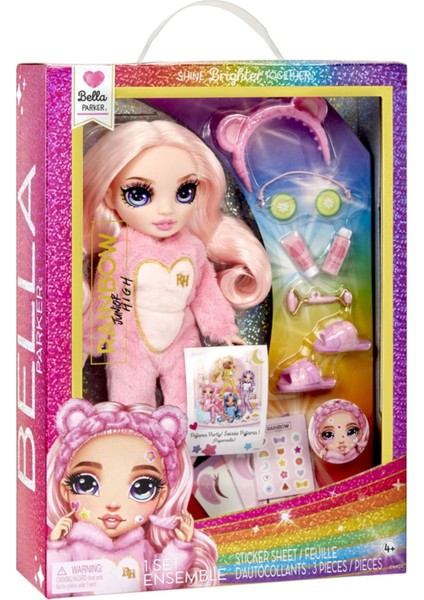 Luxury Rainbow High Jr. High Pijama Partisi Bebeği - Bella Parker 1 Adet