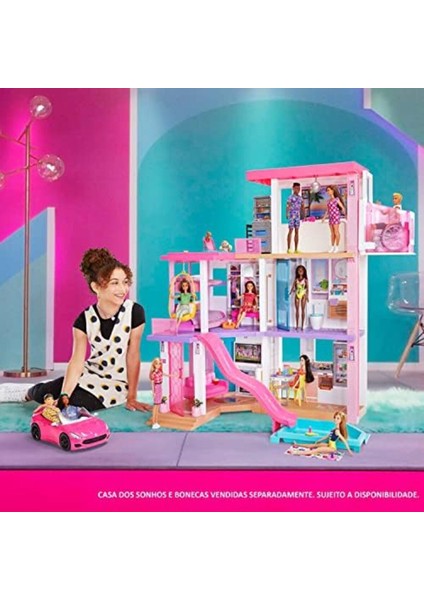 Luxury HBT92 3-7 Yaş Pembe Araba, Ayrıntılara Sahip Gerçeğe Uygun Tekerleklere ve Araç 1 Adet